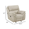 Tony Rocker Manual Reclining Chair w Tab Pull | Sand Brown Microfiber