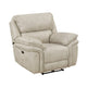 Tony Power Reclining Chair w USB Charging Port | Sand Brown Microfiber