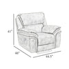 Tony Power Reclining Chair w USB Charging Port | Sand Brown Microfiber