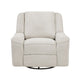 Ruma Swivel Manual Reclining Chair w Tab Pull | Beige Chenille Fabric