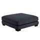 Rix Ottoman | 45" Seat | Faux Wood Legs | Black Corduroy Fabric