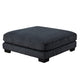 Rix Ottoman | 45" Seat | Faux Wood Legs | Black Corduroy Fabric