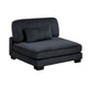 Rix Armless Chair | 1 Pillow | Faux Wood Legs | Black Corduroy Fabric
