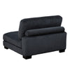 Rix Armless Chair | 1 Pillow | Faux Wood Legs | Black Corduroy Fabric