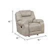 Lily Glider Manual Reclining Chair | Pewter Gray Polished Microfiber