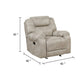 Lily Glider Manual Reclining Chair | Pewter Gray Polished Microfiber