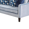 Colin Loveseat | 4 Houndstooth Pillows | Gray Blue Polyester | 68"