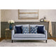 Colin Loveseat | 4 Houndstooth Pillows | Gray Blue Polyester | 68"