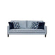 Colin Sofa | 4 Houndstooth Throw Pillows | Blue Gray Polyester | 85"