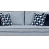 Colin Sofa | 4 Houndstooth Throw Pillows | Blue Gray Polyester | 85"