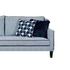 Colin Sofa | 4 Houndstooth Throw Pillows | Blue Gray Polyester | 85"