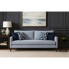 Colin Sofa | 4 Houndstooth Throw Pillows | Blue Gray Polyester | 85"