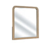 Tanya Dresser Mirror | Beveled Curved Edge | Natural Brown Wood 40x46