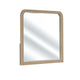 Tanya Dresser Mirror | Beveled Curved Edge | Natural Brown Wood 40x46