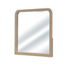 Tanya Dresser Mirror | Beveled Curved Edge | Natural Brown Wood 40x46