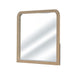 Tanya Dresser Mirror | Beveled Curved Edge | Natural Brown Wood 40x46