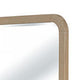 Tanya Dresser Mirror | Beveled Curved Edge | Natural Brown Wood 40x46