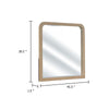 Tanya Dresser Mirror | Beveled Curved Edge | Natural Brown Wood 40x46