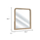Tanya Dresser Mirror | Beveled Curved Edge | Natural Brown Wood 40x46