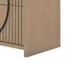 Tanya Nightstand with 2 Drawers | Reeded Panels | Natural Brown Wood