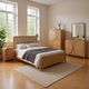 Tanya 5pc Queen Bedroom Set | Dresser Mirror | Reeded Natural Brown