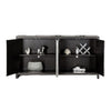 Betie Sideboard Buffet Cabinet | 72" | Weathered Steel Black Wood
