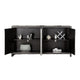 Betie Sideboard Buffet Cabinet | 72" | Weathered Steel Black Wood