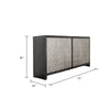 Betie Sideboard Buffet Cabinet | 72" | Weathered Steel Black Wood