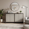 Betie Sideboard Buffet Cabinet | 72" | Weathered Steel Black Wood