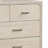 Rozie Wide Dresser with 7 Drawers | Light Oak Brown Solid Wood | Gold