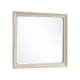Rozie Dresser Mirror | Bevelled Accents | Light Brown Solid Wood 36x40