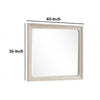Rozie Dresser Mirror | Bevelled Accents | Light Brown Solid Wood 36x40