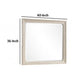 Rozie Dresser Mirror | Bevelled Accents | Light Brown Solid Wood 36x40