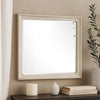 Rozie Dresser Mirror | Bevelled Accents | Light Brown Solid Wood 36x40