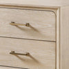 Rozie Nightstand | 2 Drawers | Metal Legs | Light Oak Brown Wood 27"