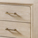 Rozie Nightstand | 2 Drawers | Metal Legs | Light Oak Brown Wood 27"