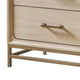 Rozie Nightstand | 2 Drawers | Metal Legs | Light Oak Brown Wood 27"