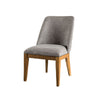 Ramie Side Dining Chair Set of 2 | Wingback | Chestnut Wood | Gray