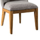 Ramie Side Dining Chair Set of 2 | Wingback | Chestnut Wood | Gray