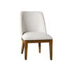 Ramie Side Dining Chair Set of 2 | Wingback Chestnut Wood | White
