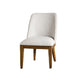 Ramie Side Dining Chair Set of 2 | Wingback Chestnut Wood | White