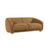 Oliver Loveseat with Round Back and Sloped Arms | Brown Boucle 68"