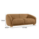 Oliver Loveseat with Round Back and Sloped Arms | Brown Boucle 68"