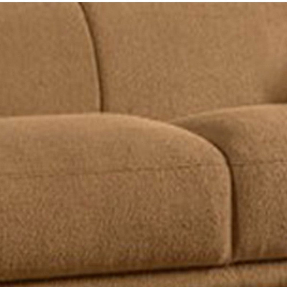 Oliver Sofa with Round and Back Sloped Arms | Soft Brown Boucle 88"