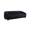 Oliver Loveseat with Round Back Sloped Arms | Soft Black Chenille 68"