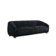 Oliver Loveseat with Round Back Sloped Arms | Soft Black Chenille 68"
