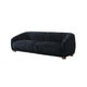 Oliver Loveseat with Round Back Sloped Arms | Soft Black Chenille 68"