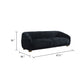 Oliver Loveseat with Round Back Sloped Arms | Soft Black Chenille 68"
