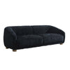 Oliver Sofa with Round Back and Sloped Arms | Soft Black Chenille 88"