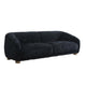 Oliver Sofa with Round Back and Sloped Arms | Soft Black Chenille 88"